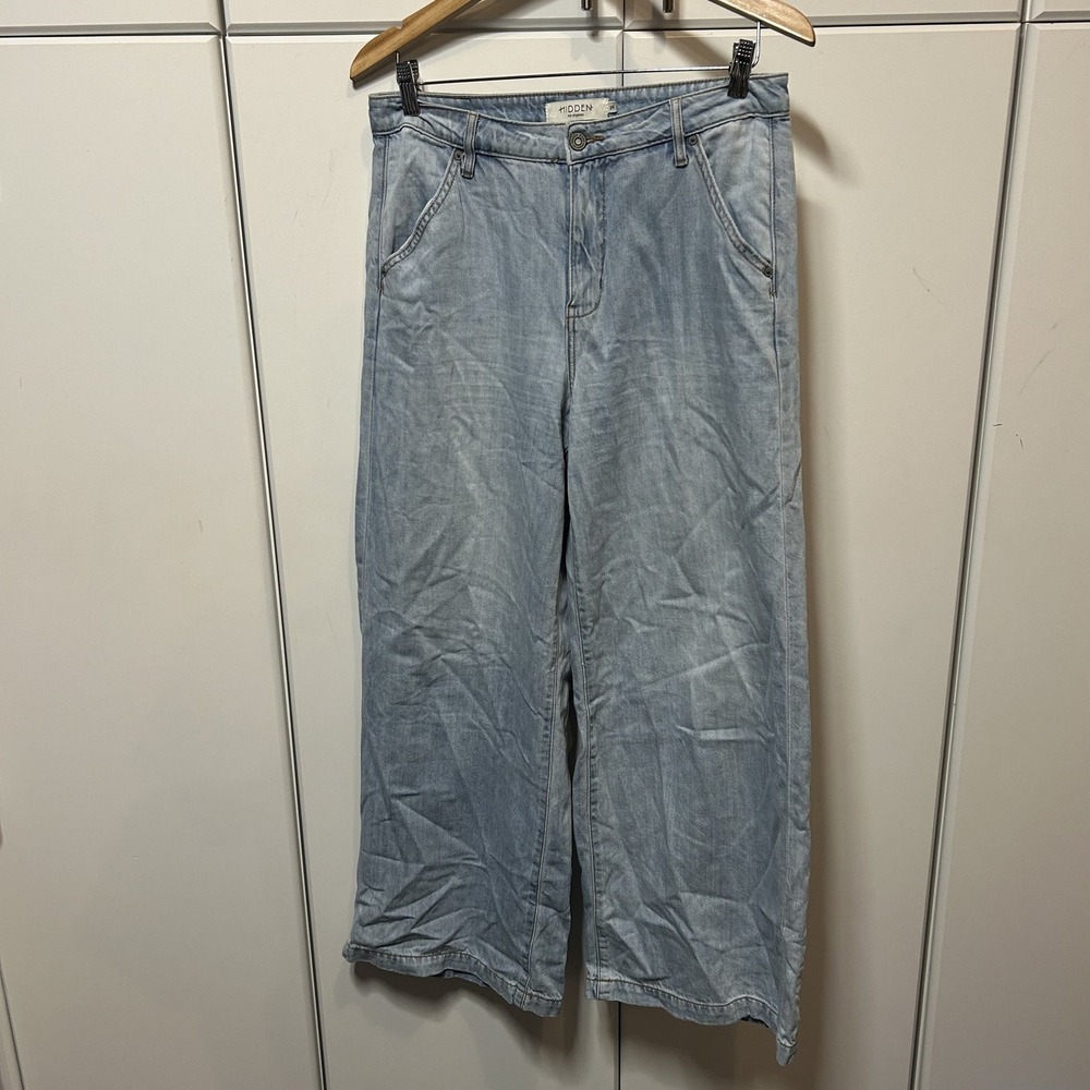 Hidden Jeans Los Angeles Womens Light Wash Wide Leg Jeans HD9203-LT Size 29